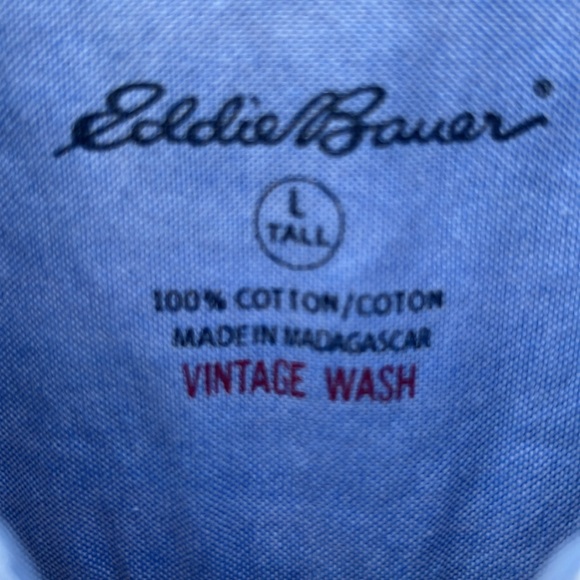 Eddie Bauer 100% cotton vintage wash men’s short sleeve shirt - Picture 4 of 7